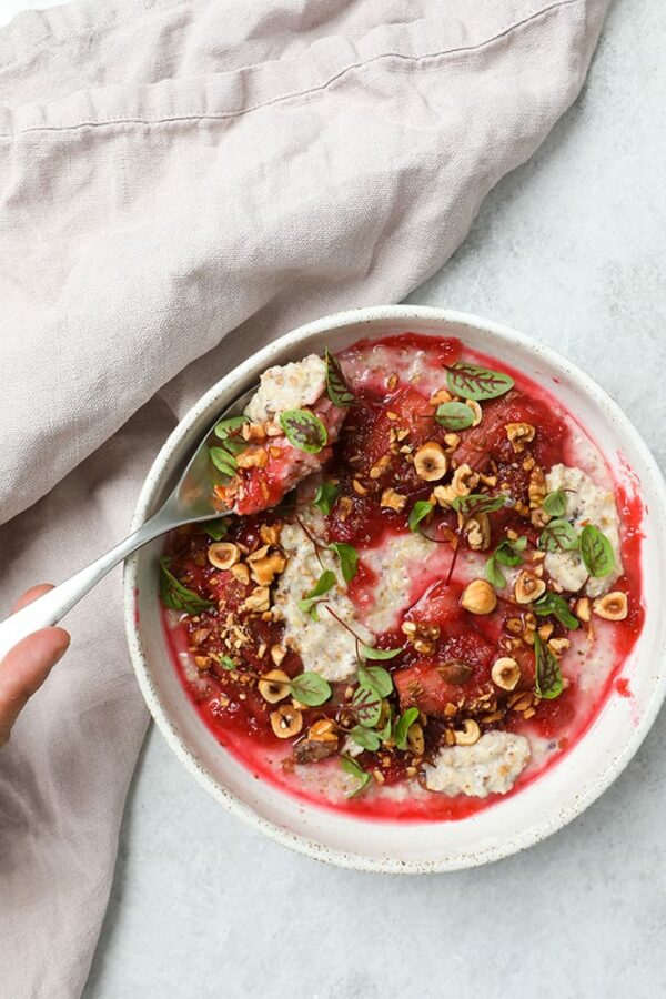 Protein Porridge with Rhubarb Bondi Protein Co